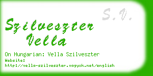 szilveszter vella business card